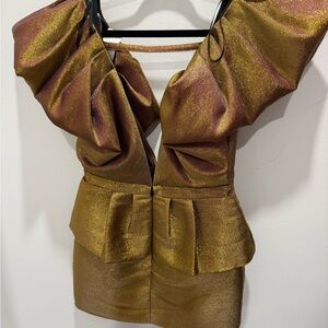 Elegant Gold Women's Top Ronny Kobo collection.